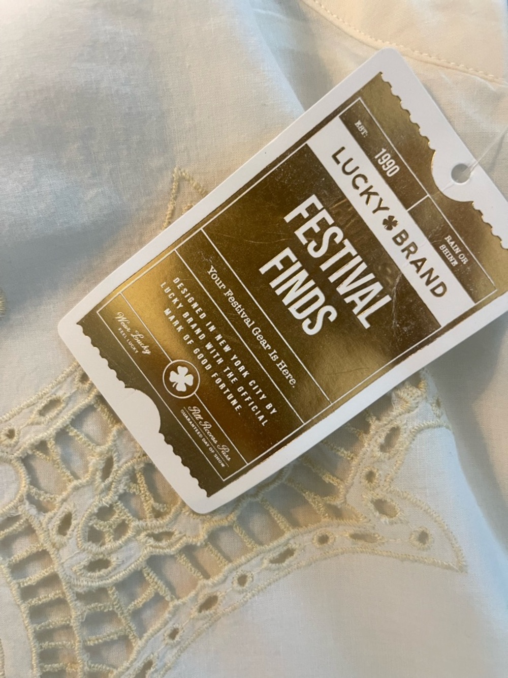 Lucky Brand Festival Embroidered Shift Mini Dress size L - Picture 5 of 11